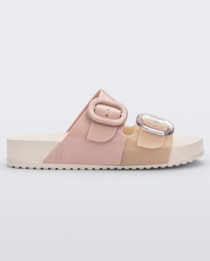 Beige Pink Women's Melissa Cozy Slides | NKXO-28057 | USA