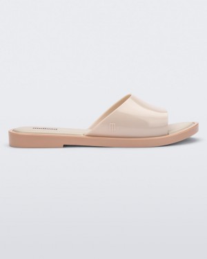 Beige Women's Melissa Miranda Slides | GJRI-40321 | USA