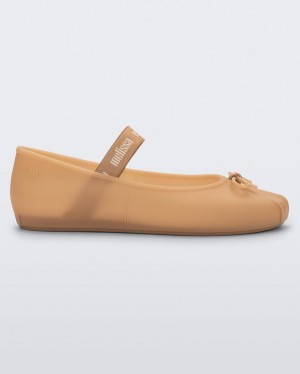 Beige Women's Melissa Sophie Flats | XPCD-81047 | USA