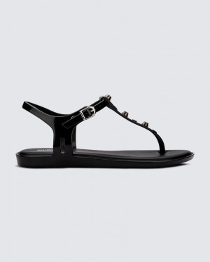 Black Women's Melissa Solar Studs Sandals | RUGJ-05391 | USA