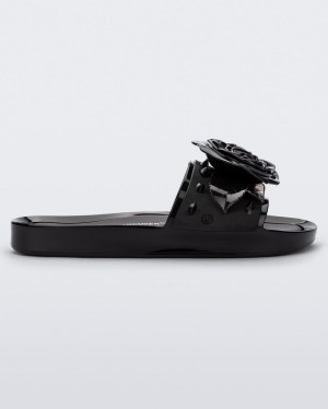 Black Women's Melissa Spikes Beach Slides | KJPD-90271 | USA