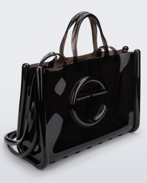 Black Women's Melissa Telfar Large Jelly Shopper Shopper Bag | JMRX-92406 | USA