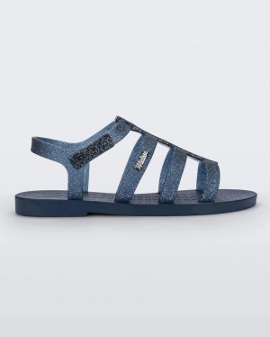 Blue Silver Women's Melissa Sun Rodeo Sandals | LDXC-89157 | USA