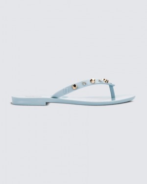 Blue Women's Melissa Harmonic Studs Flip Flops | LXWA-81205 | USA