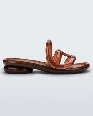 Brown Women's Melissa Telfar Jelly Slides | EFUL-82579 | USA