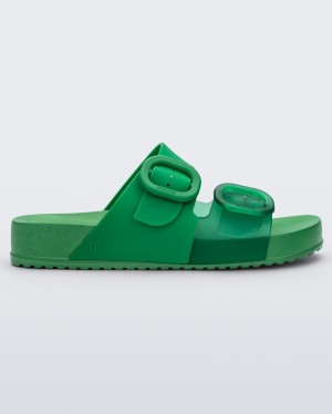 Green Women's Melissa Cozy Slides | IZHE-72501 | USA