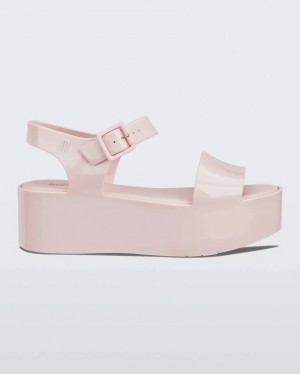 Pink Women's Melissa Mar Platform Sandals | QPNH-60872 | USA