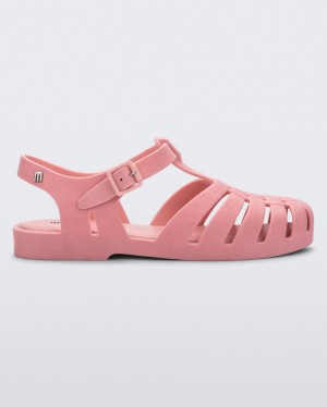 Pink Women's Melissa Possession Velvet Sandals | SFGR-06493 | USA