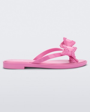 Pink Women's Melissa Slim Flip Flops | KECF-47536 | USA