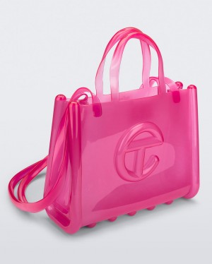 Pink Women's Melissa Telfar Medium Jelly Shopper Shopper Bag | TEOY-24098 | USA