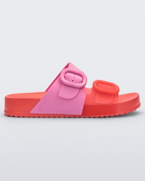 Red Pink Women's Melissa Cozy Slides | MGVX-68013 | USA