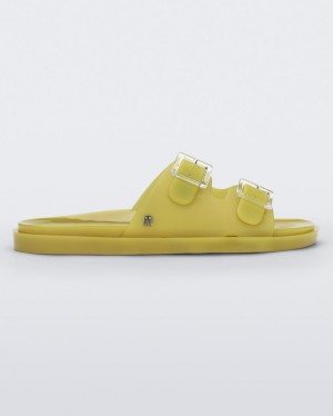 Yellow Women's Melissa Wide Slides | DOMS-96251 | USA