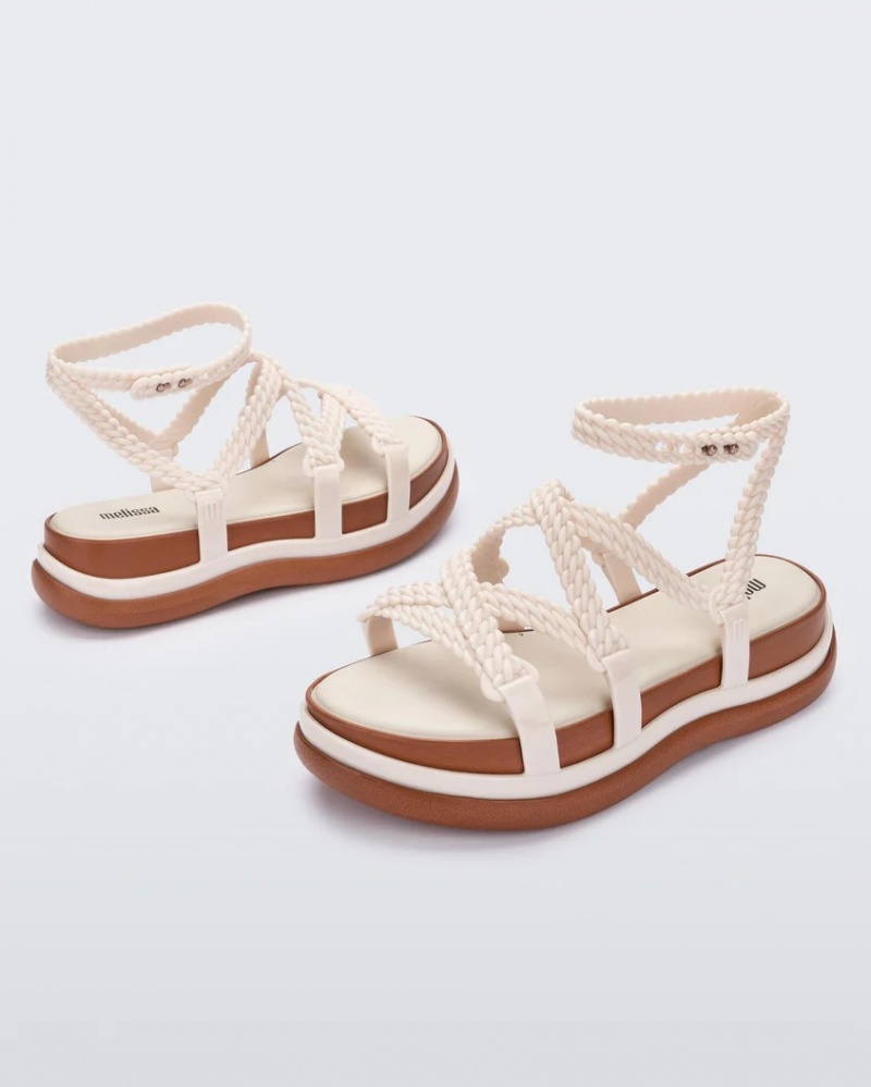 Beige Women's Melissa Buzios Sandals | YZPN-83952 | USA