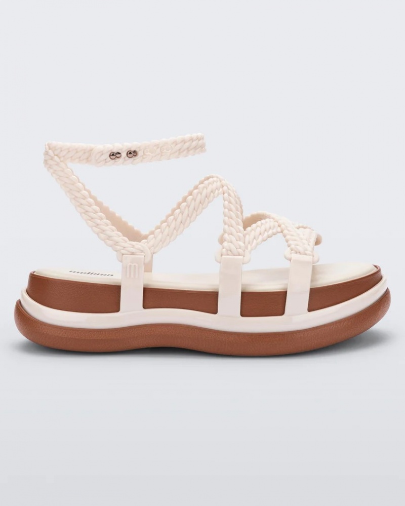 Beige Women\'s Melissa Buzios Sandals | YZPN-83952 | USA