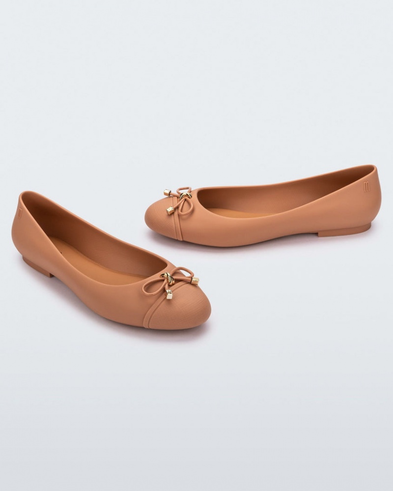 Beige Women's Melissa Doll Flats | HSTP-78062 | USA