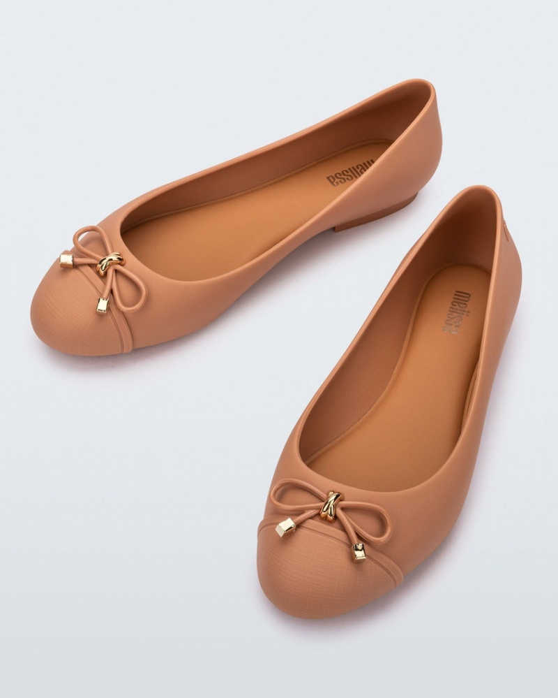 Beige Women's Melissa Doll Flats | HSTP-78062 | USA