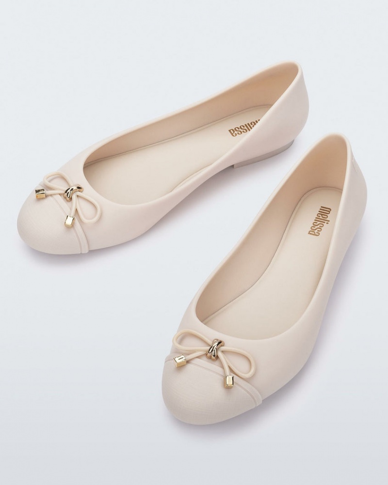 Beige Women's Melissa Doll Flats | ZEVS-92647 | USA