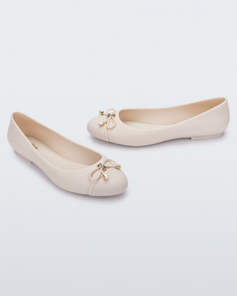 Beige Women's Melissa Doll Flats | ZEVS-92647 | USA