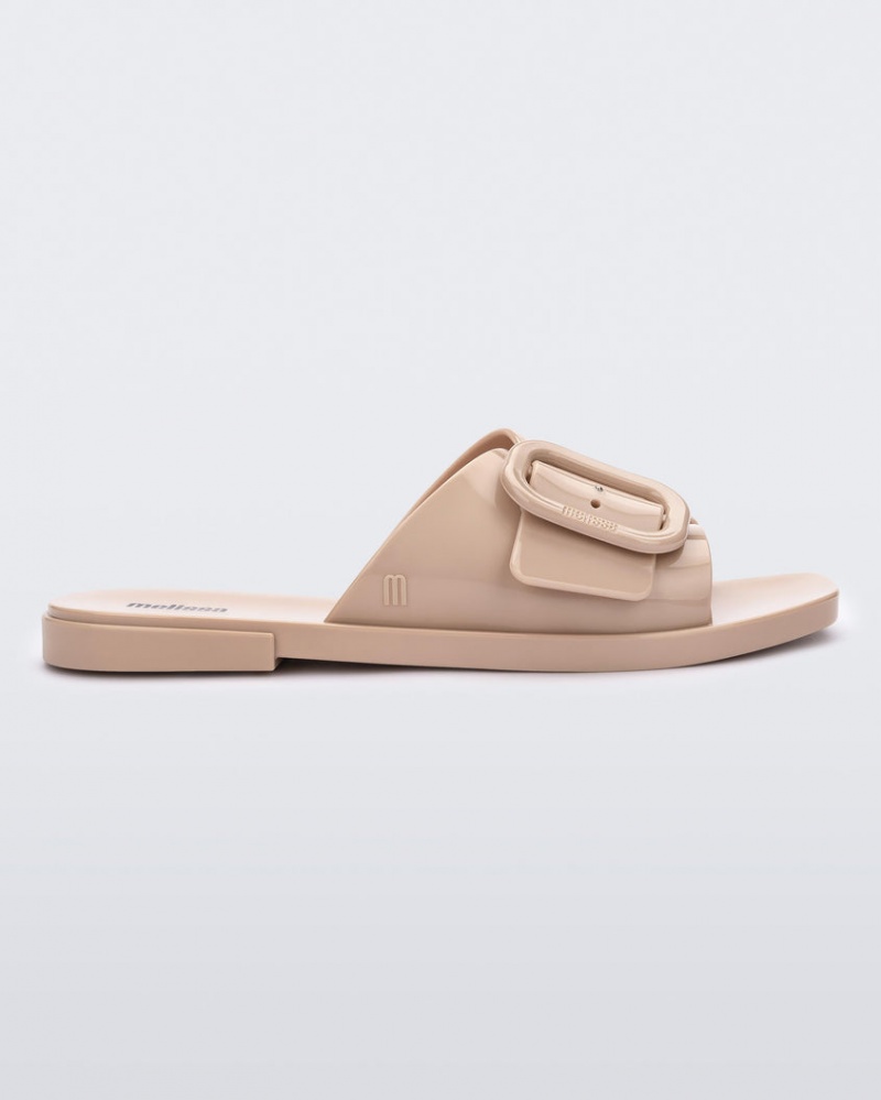 Beige Women\'s Melissa Lisie Slides | HUGJ-75261 | USA