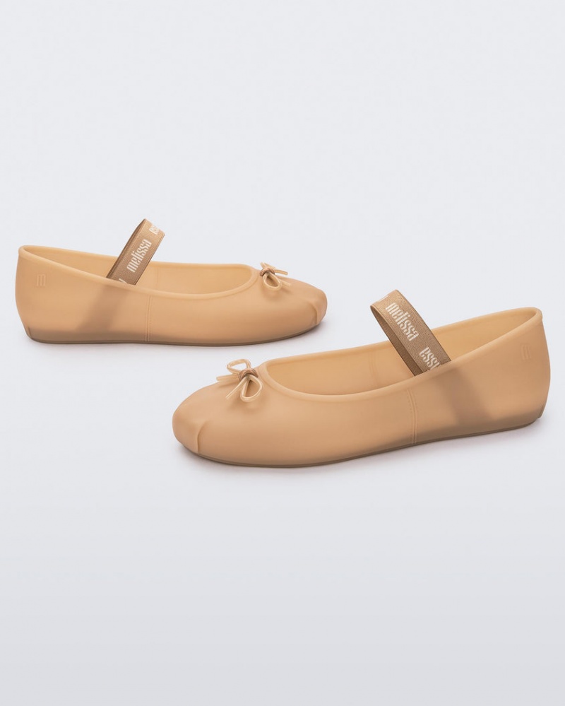 Beige Women's Melissa Sophie Flats | XPCD-81047 | USA