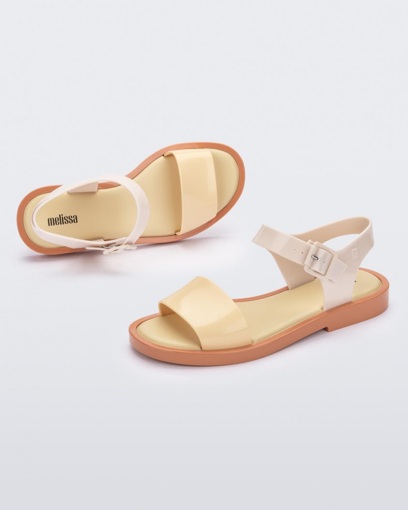 Beige Yellow Women's Melissa Mar Sandals | CZLX-59387 | USA