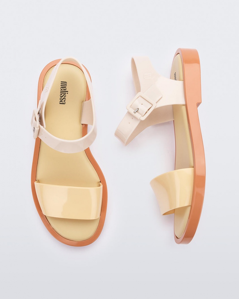 Beige Yellow Women's Melissa Mar Sandals | CZLX-59387 | USA