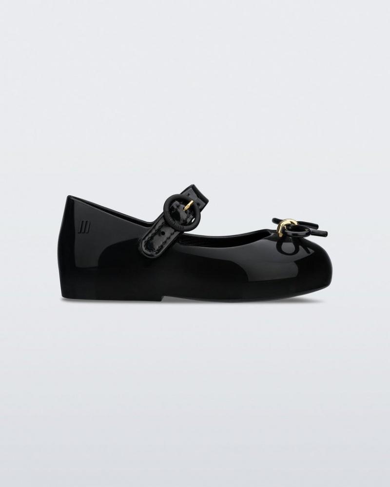 Black Baby Melissa Mini Sweet Love Flats | FTYC-19742 | USA