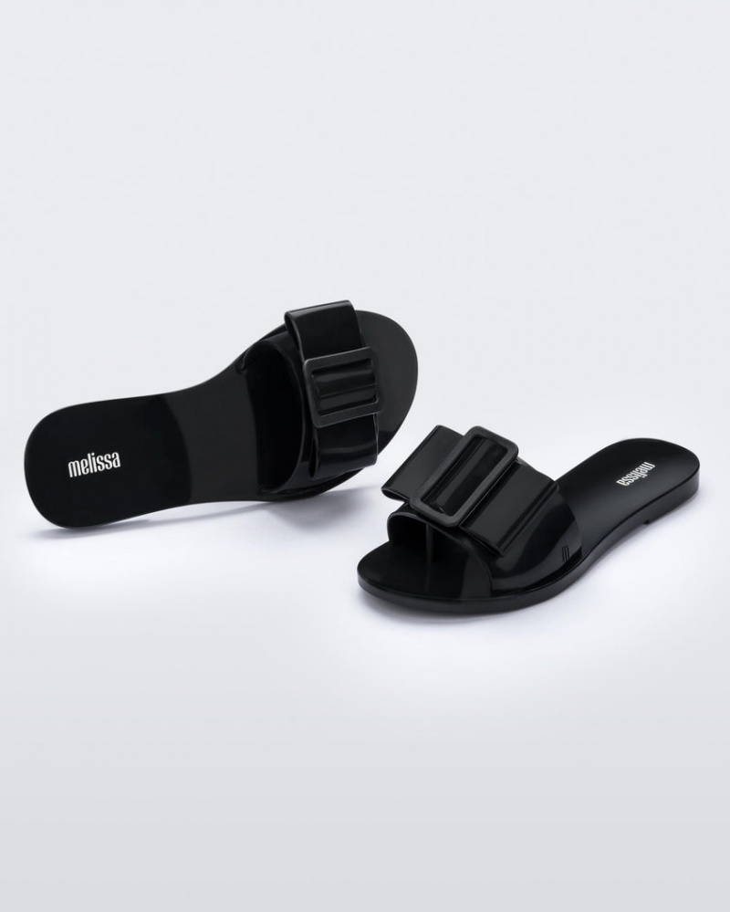 Black Women's Melissa Babe Slides | LHVJ-56017 | USA