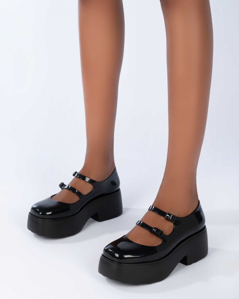 Black Women's Melissa Farah Platforms | KYOU-65832 | USA