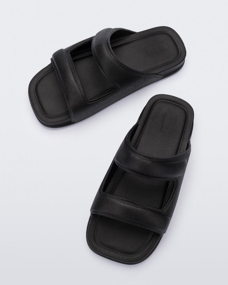 Black Women's Melissa Free Grow Slides | CZNE-90276 | USA