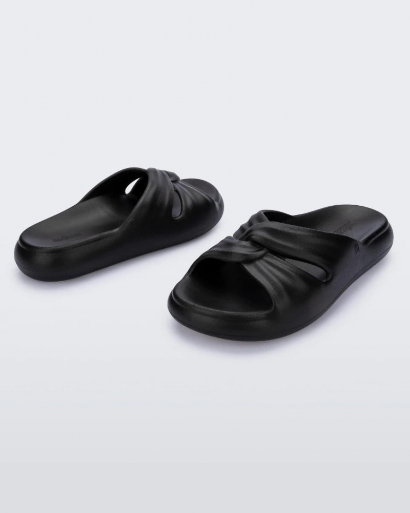 Black Women's Melissa Free Slides | STNZ-03684 | USA