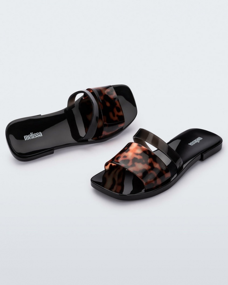 Black Women's Melissa Ivy Slides | DJFO-47120 | USA