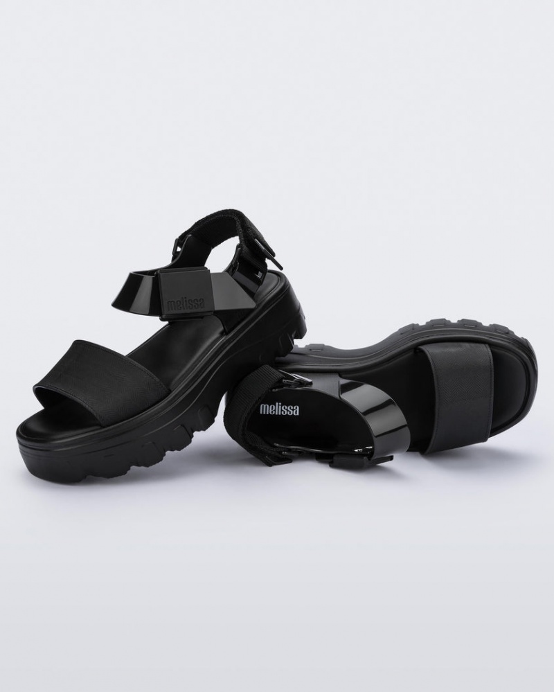 Black Women's Melissa Kick Off Sandals | DIQC-68432 | USA