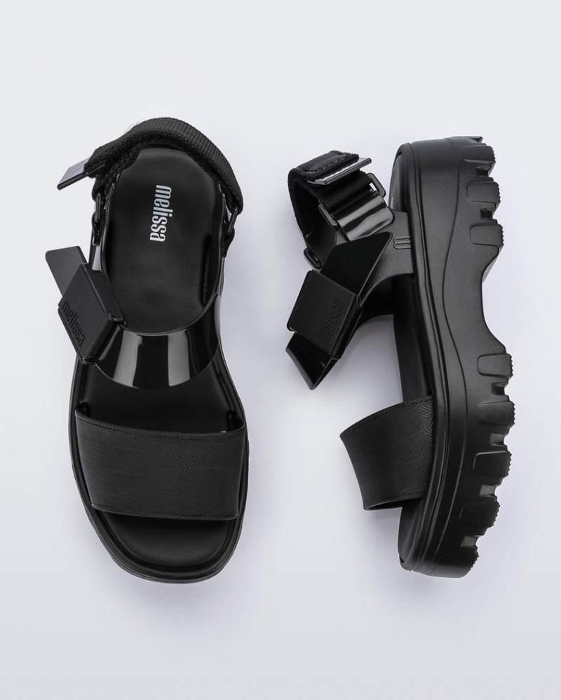 Black Women's Melissa Kick Off Sandals | DIQC-68432 | USA