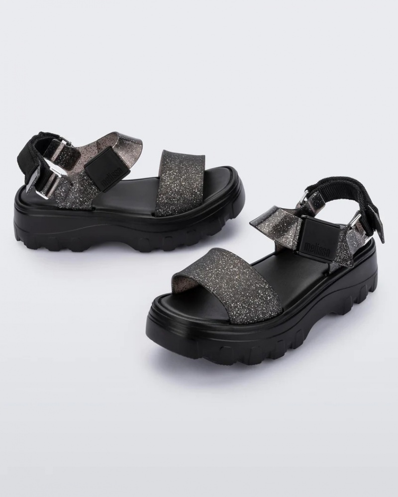 Black Women's Melissa Kick Off Sandals | KXGF-42160 | USA