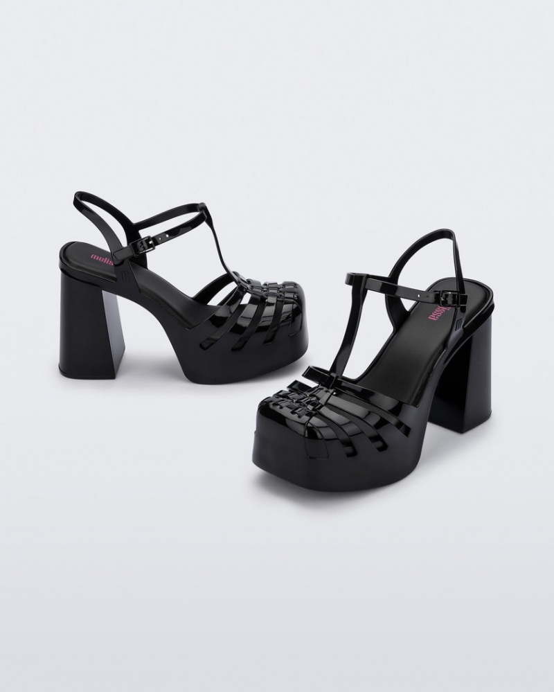 Black Women's Melissa Party Heels | EZNT-40759 | USA