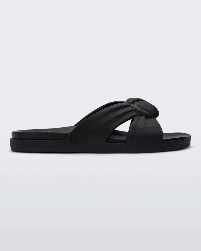 Black Women\'s Melissa Plush Slides | VKSY-57381 | USA