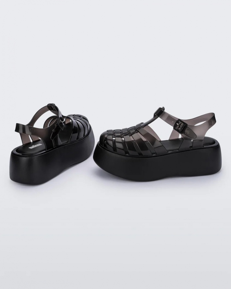 Black Women's Melissa Possession Platform Sandals | PWAE-69728 | USA