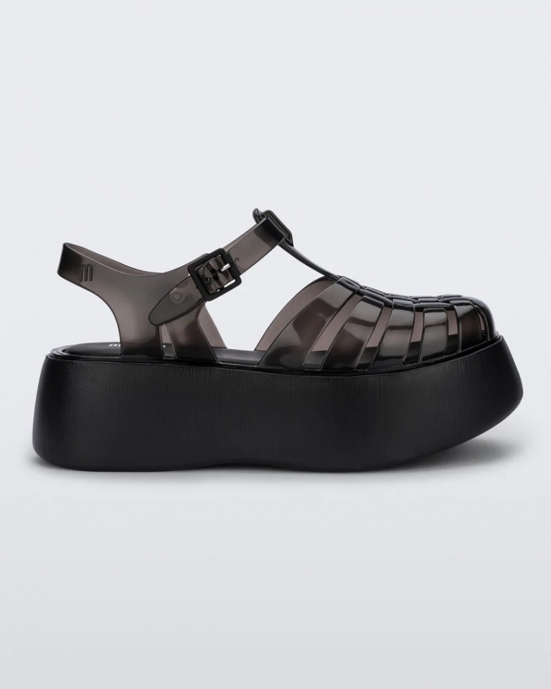 Black Women\'s Melissa Possession Platform Sandals | PWAE-69728 | USA