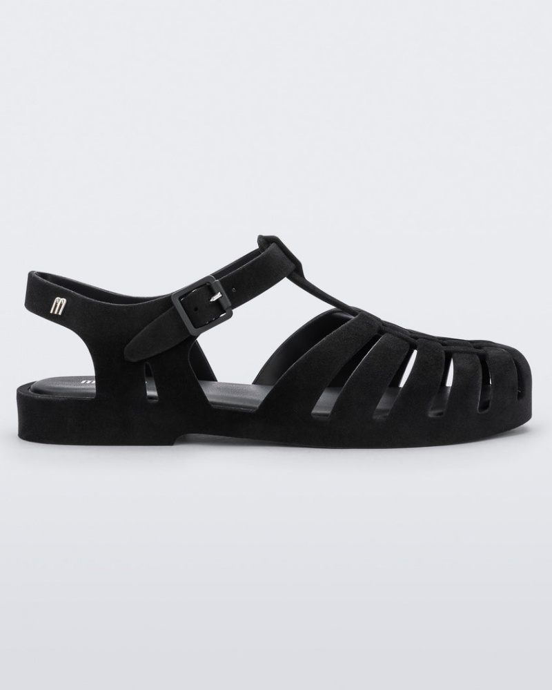 Black Women\'s Melissa Possession Velvet Sandals | SVEW-74528 | USA