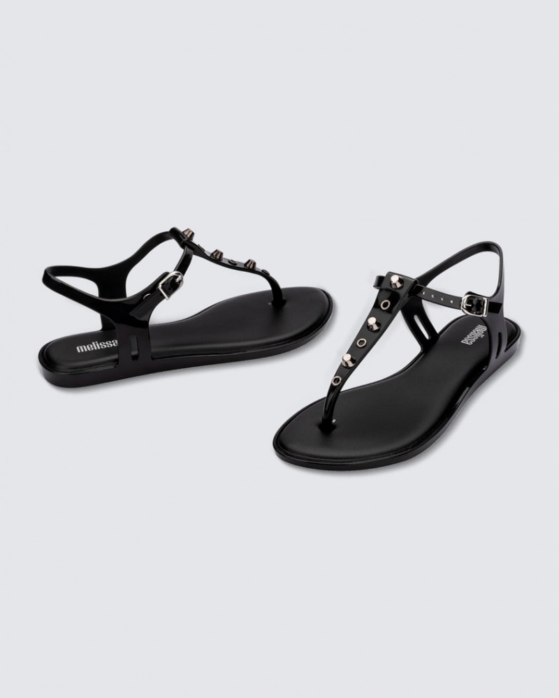 Black Women's Melissa Solar Studs Sandals | RUGJ-05391 | USA