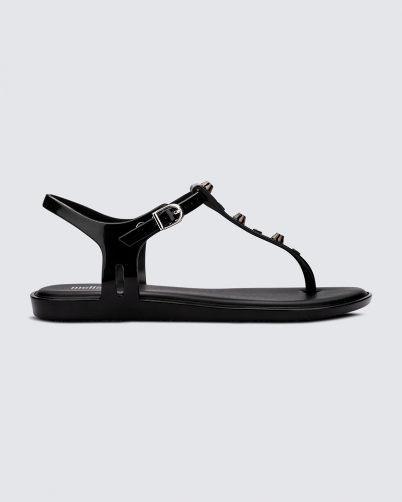 Black Women\'s Melissa Solar Studs Sandals | RUGJ-05391 | USA