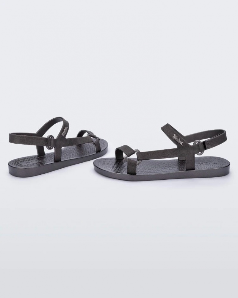 Black Women's Melissa Sun Downtown Sandals | PWZT-95607 | USA