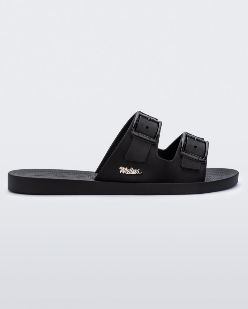 Black Women\'s Melissa Sun Malibu Slides | ERPO-72845 | USA