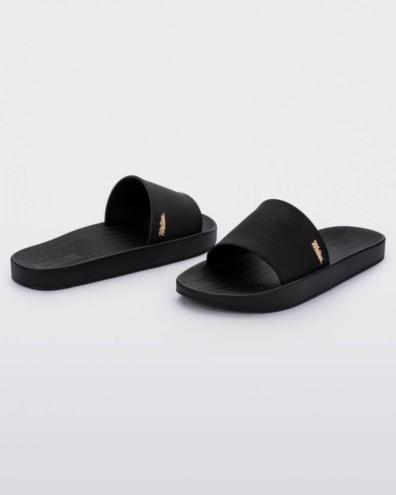 Black Women's Melissa Sun Sunset Slides | TVNJ-25403 | USA