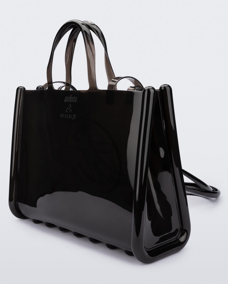 Black Women's Melissa Telfar Large Jelly Shopper Shopper Bag | JMRX-92406 | USA