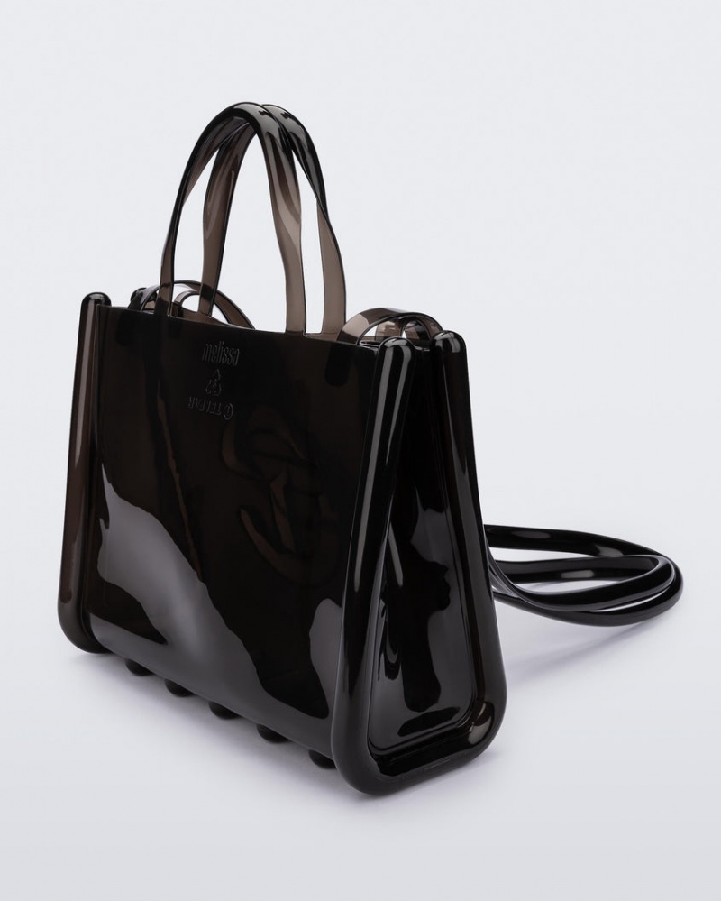 Black Women's Melissa Telfar Medium Jelly Shopper Shopper Bag | TWON-15824 | USA