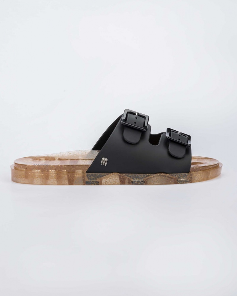 Black Women\'s Melissa Wide Sandals | KYBG-85142 | USA