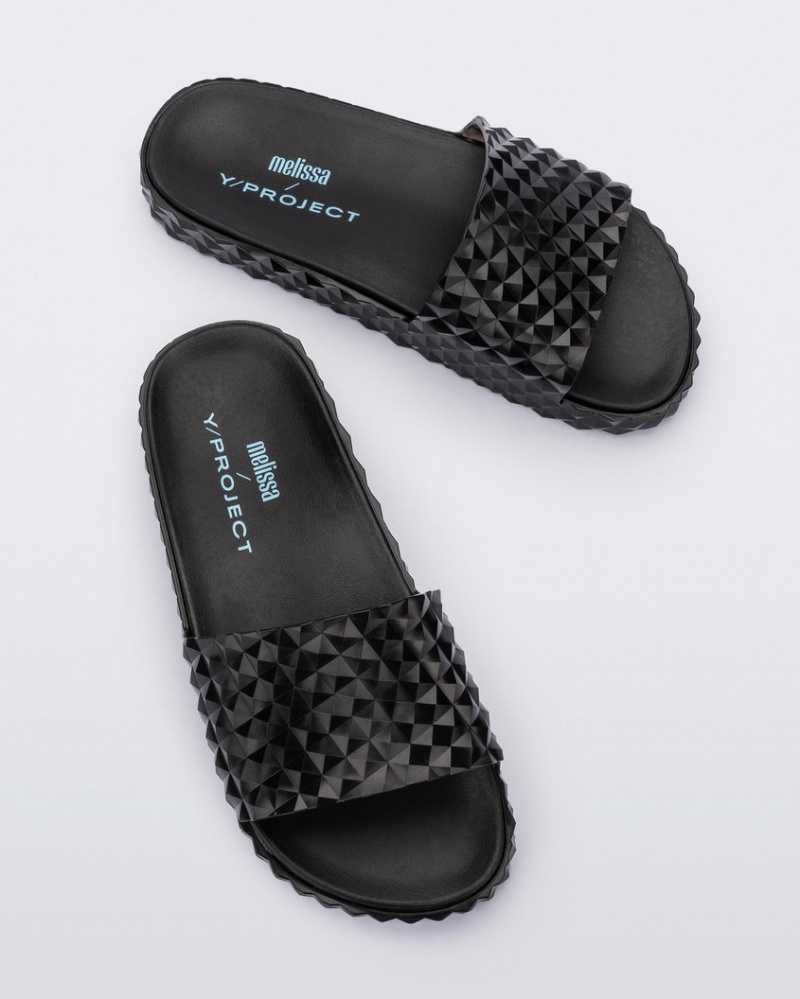 Black Women's Melissa Y/PROJECT Court Slides | UZST-01365 | USA