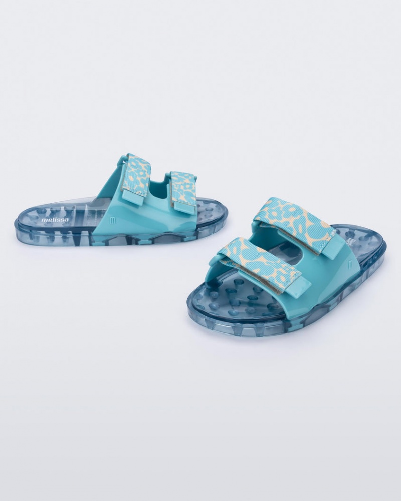 Blue Women's Melissa Brave Wide Slides | RZTL-65849 | USA